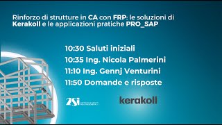 Rinforzo di strutture in CA con FRP le soluzioni di Kerakoll e le applicazioni pratiche PROSAP [upl. by Nomor]