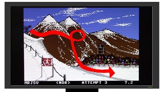 The C64 Mini Winter Games Hot Dog event gameplay  Commodore 64  retrogaming [upl. by Eidnew]