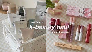 aesthetic kbeauty haul 🎀 cosrx romand etude beauty of joseon and more [upl. by Mendez]