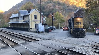 Loaded Coal Train Crosses Giant Bridge With Me On It Thurmond West Virginia Trains RJ Corman amp CSX [upl. by Esenaj]