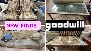 GOODWILL SHOP WITH ME 2024  NEW FINDS FURNITURE HOME DECOR  TABLES SOFAS CABINET [upl. by Jeraldine]