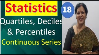 18 quotCalculation of Quartiles Deciles amp Percentiles in Continuous Seriesquot from Statistics Subject [upl. by Nivek409]