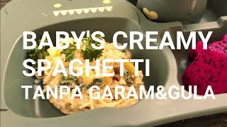 Creamy Garlic Pasta Versi BabyTanpa GaramampGula8 bulan keatas [upl. by Noyahs]