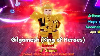 Evolved Gilgamesh King of Heroes Showcase 👑 Anime adventures [upl. by Dorr]