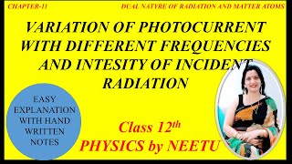 Graph of Photoelectric Effect  Class 12 physics Chapter 11 Dual Nature of Radiation and Matter [upl. by Aceissej422]