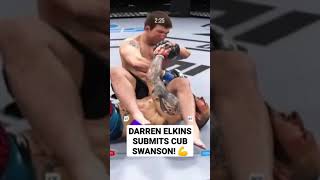 Darren Elkins Submits Cub Swanson 💪 Shorts  UFC 4 Simulation [upl. by Attenauqa293]