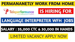 Permananetly Work From Home Jobs  Language Interpreter Jobs WFH Profile  35000 CTC [upl. by Bautram188]