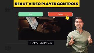 🔴 Add Play Pause Button Functionality in Video Player using React Hook [upl. by Bascio572]