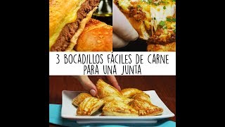 3 bocadillos fáciles de carne para una junta [upl. by Sitrik]