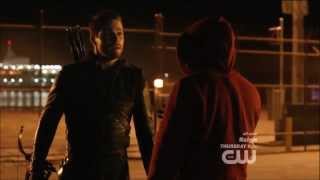 Arrow  2x12 Clip  Oliver Green Arrow Reveals his Identity to Roy [upl. by Paulita]