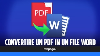 Trasformare un PDF in Word per poterlo modificare [upl. by Clinton]