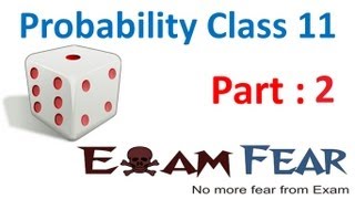 Maths Probability Part 2  Event Class X1 CBSE [upl. by Dorree966]