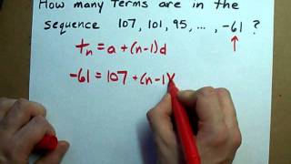 How to Find the Number of Terms in an Arithmetic Sequence [upl. by Aramoj]