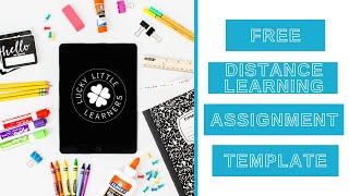 Distance Learning Assignment Page Template [upl. by Flint]