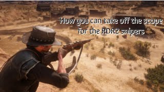 How to remove scope from rdr2 snipers [upl. by Sidoeht400]