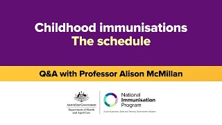 Childhood immunisations – the schedule [upl. by Ploch]