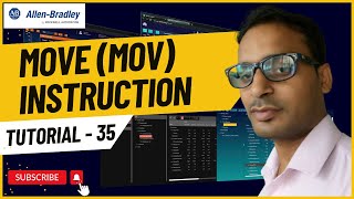 Allen Bradley PLC Training 35  Move MOV Instruction in Allen Bradley RSLogix 500 [upl. by Layod408]