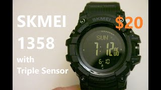 SKMEI 1358 with Barometer Altimeter Compass and Thermometer [upl. by Aihsiyt]