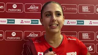 Giorgia Frosini Uyba commenta la vittoria 32 su Pinerolo [upl. by Dnomrej]