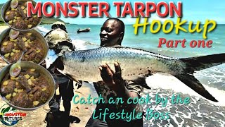 Monster Tarpon catch and cook with the Junior Lifestyle Of Fishing team [upl. by Krute]