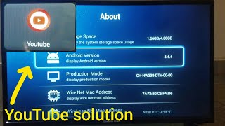 YouTube not working on old Android TV solution in 2 mints [upl. by Salchunas913]