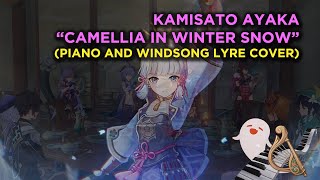 Kamisato Ayaka Camellia in Winter Snow  Genshin Impact Piano and Windsong Lyre Cover [upl. by Ayimat]