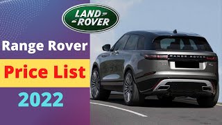 Range rover All Models Price in India 2022  Carhub45 [upl. by Ggerg799]