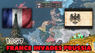 What If France Invaded Prussia Before German Unification in 1857  HOI4 Timelapse [upl. by Htennek797]