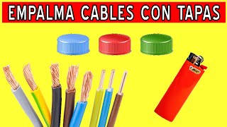 COMO EMPALMAR CABLES CON TAPAS PLÁSTICAS DE GASEOSAS MUY BUEN TRUCO [upl. by Griz]