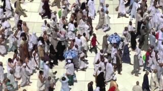 Hajj 2013  Makkah  Tawaf AlIfadah on the Haram Rooftop [upl. by Gerick]