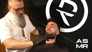 💈AСМР В КРЕСЛЕ У БАРБЕРА💈 ASMR CUT AND SHAVE AT BARBER  ®️REBEL amp KREMEN asmr асмр [upl. by Rodolfo]