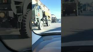 Intersecting with a military convoy of the Romanian Army while driving my 2007 Chrysler Sebring [upl. by Mayworm202]