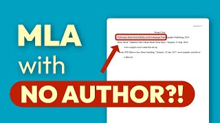 MLA citation with NO author works cited and intext [upl. by Schnapp402]