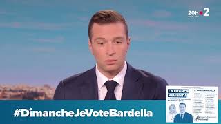 Suivez en direct ma dernière émission de la campagne le 20h de France 2 DimancheJeVoteBardella [upl. by Ocirred]