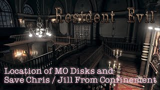 Resident Evil  Location of MO Disks and How to Save Chris  Jill From Confinement [upl. by Sainana]