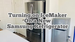 Turning on Ice Maker on Samsung Refrigerator [upl. by Irak]