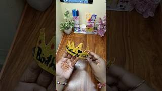 DIY Birthday Crown 😱 5minutecrafts shorts art diy craft tiktok birthday CrafterAditi [upl. by Hamfurd]