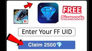 Enter FF UID amp Claim 2500💎 Free 🥳 how to get free diamonds in free fire max  FF free diamonds [upl. by Orhtej]