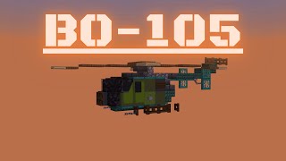 Minecraft How to build a Helicopter in Minecraft Bo 105 Minecraft Helicopter Tutorial [upl. by Ramhaj]