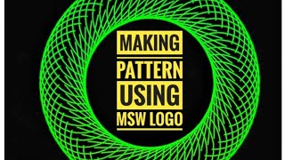 How to make a Pattern in MSW LogoMSW LOGO command for ARC PatternMSW logo command for class 4 amp 5 [upl. by Longawa]