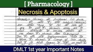 Necrosis And Apoptosis in Hindi  Difference  pathology  pharmacology [upl. by Aelahs]