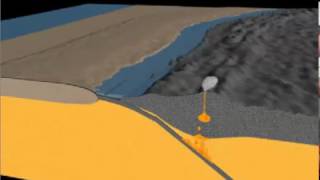 convergent plate boundary with accretion wedge [upl. by Nanreik]