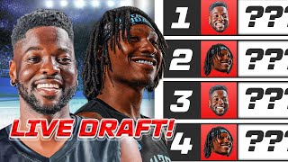 Team Mark vs Team Duke Dennis LIVE 5v5 BASKETBALL DRAFT [upl. by Youlton363]