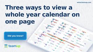 Three ways to visualize events across a whole year on one page [upl. by Yaron]