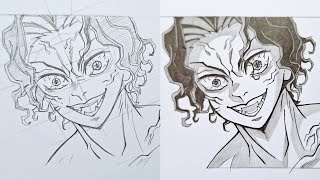 How to draw Muzan from Demon Slayer  Anime sketch  Easy drawing tutorial [upl. by Niltyak]