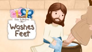 EASTER JESUS WASHES HIS DISCIPLES FEET · BIBLE STORIES FOR CHILDREN KIDS · ANIMATED CARTOON [upl. by Enovahs]