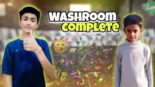 Washroom mei tile lag gayi Washroom complete hogaye Subscribe youtube vlog viralvlogs [upl. by Katalin477]