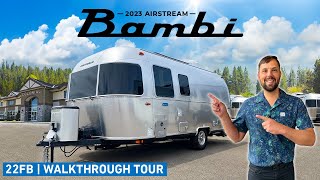 LARGEST Single Axle Travel Trailer  2023 Airstream Bambi 22FB Walk Through Tour [upl. by Kenwee]