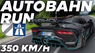 350KMH Autobahn Run in meinem MercedesAMG ONE  NO SPEED LIMIT [upl. by Enrobyalc507]