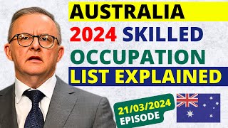 Australia Skilled Occupation List 2024 Update  Australia Skilled Immigration [upl. by Nivac]